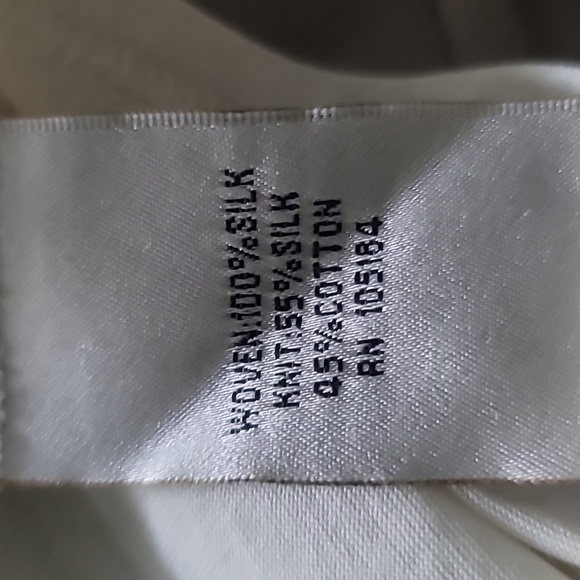 Go by GoSilk Tank Top Ivory G 100% Silk Sheer Hem Raw Edge Sleeveless‎ Blouse - Picture 9 of 14